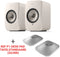 Combi Deal LSX II LT - wit + KEF P1 Desk pad tafelstandaard - zilver