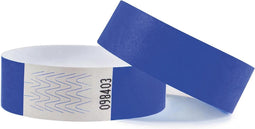 CombiCraft Blanco Tyvek Polsbandjes Blauw - 100 stuks