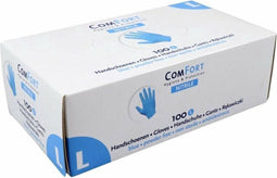 ComFort Handschoen, Nitril, ongepoederd, L, blauw 100 st