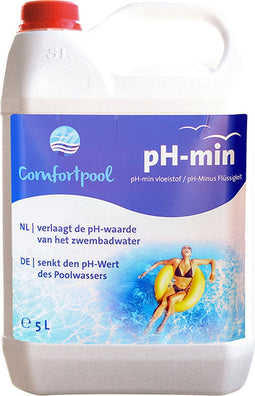 Comfortpool pH-min vloeistof - 5 L | Zwembadonderhoud | Verlaag de pH-waarde van zwembadwater | Waterbehandeling | Voor schoon en veilig zwembadwater