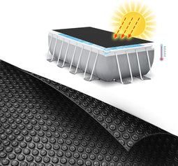 Comfortpool Pro - Solarzeil/Afdekzeil Rechthoekig Zwembad - Geschikt voor zwembaden van 220 x 150 cm - Zwart - Geschikt als Intex afdekzeil of Bestway afdekzeil