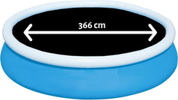 Comfortpool Pro - Solarzeil/Afdekzeil Rond Zwembad - Geschikt voor zwembaden van ø366 cm - Zwart - Geschikt als Intex afdekzeil of Bestway afdekzeil