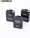 Comica BoomX-D D2 draadloze microfoon-set met 2 zenders en ontvanger — Geschikt voor o.a. Canon, Nikon, Fujifilm, Sony, Panasonic camera en smartphone — Plug & Play interview microfoon — Draadloos bereik tot 50 meter — Complete set — Zwart