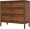 Commode met 3 laden - 90x42x85- Naturel - Teak/rotan
