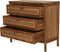 Commode met 3 laden - 90x42x85- Naturel - Teak/rotan