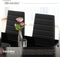 tectake® Set van 6 eetkamerstoelen - Kunstleren stoelen met hoge rugleuning - Minimalistisch design - Zwart (set van 6)