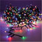 Compact EDM glitterslinger - Kerstsfeer - meerkleurig en warm wit - LED lampjes - 11 m - 72248