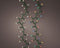 Compact EDM glitterslinger - Kerstsfeer - meerkleurig en warm wit - LED lampjes - 11 m - 72248