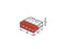 COMPACT-LASKLEM - VOOR MASSIEVE GELEIDERS - MAX. 2.5 mm² - 4-DRAADS - BEHUIZINGSKLEUR TRANSPARANT - KLEUR AFDEKKING ROOD