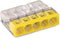 COMPACT-LASKLEM - VOOR MASSIEVE GELEIDERS - MAX. 2.5 mm² - 5-DRAADS - BEHUIZINGSKLEUR TRANSPARANT - KLEUR AFDEKKING GEEL