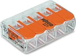 COMPACTE VERBINDINGSKLEM 5 x 0.2 - 4 mm² VOOR ALLE KABELSOORTEN (WG221415)