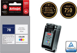 Compatibele inktcartridge Activejet AH-78R Cyaan/Magenta/Geel