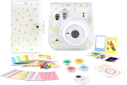 Complete Accessoires Set Geschikt voor Fujifilm Instax Mini 11 - Camera Tas met Filters, Fotoalbum en Meer - Gold Stars