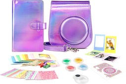 Complete Accessoires Set Geschikt voor Fujifilm Instax Mini 11 - Camera Tas met Filters, Fotoalbum en Meer - Regenboog Paars