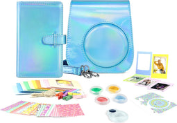 Complete Accessoires Set Geschikt voor Fujifilm Instax Mini 11 - Camera Tas met Filters, Fotoalbum en Meer - Regenboog Blauw