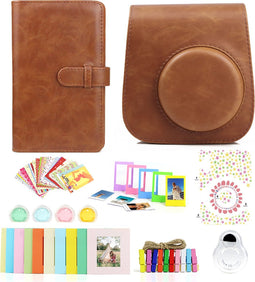 Complete Accessoires Set Geschikt voor Fujifilm Instax Mini 11 - Camera Tas met Filters, Fotoalbum en Meer - Bruin