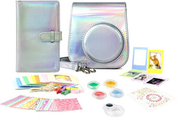Complete Accessoires Set Geschikt voor Fujifilm Instax Mini 11 - Camera Tas met Filters, Fotoalbum en Meer - Regenboog Zilver