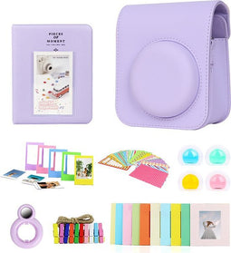 Complete Accessoires Set Geschikt voor Fujifilm Instax Mini 12 - Camera Tas met Filters, Fotoalbum en Meer - Lichtpaars