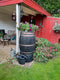 Complete set: Regenton bronzen band 235 Ltr | Hout effect | Handbewerkt | Inc.voet & vulautomaat