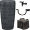 Complete set Wave - Regenton - 2-in-1 - 240 liter - Antraciet - Regenton Met Plantenbak - Voet - Vulautomaat - Kraan