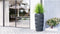 Complete set Wave - Regenton - 2-in-1 - 240 liter - Antraciet - Regenton Met Plantenbak - Voet - Vulautomaat - Kraan