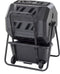 Compost bak - Afval bak - Tuin Afval - Handvat - Wieltjes - Zwart - Compost