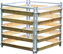 Compostbak hout/metaal 100x100 cm
