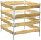 Compostbak hout/metaal 90x90 cm