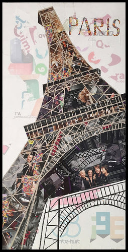 Lalee Avenue Paper mural Eiffel Tower 52cm x 102cm