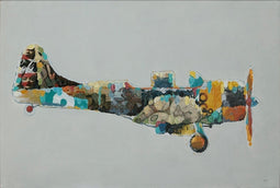 Lalee Avenue Oil mural Airplane 60cm x 90cm
