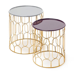 Lalee Avenue Side table set Timba 210 gray / plum