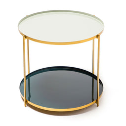 Lalee Avenue Side table Tessa 110 light gray / petrol
