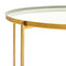 Lalee Avenue Side table Tessa 110 light gray / petrol