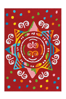 Arte Espina Spirit Glowy 3145 Red Mandala 110cm x 160cm