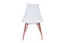 Lalee Avenue Chair Dakota 210 set of 4 white / copper (LxWxH) 56 x 47 x 78 cm