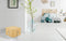 Lalee Avenue Pouf / Stool Lizia 110 Yellow / Silver (LxWxH) 42 x 42 x 43 cm