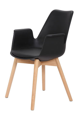 Lalee Avenue Chair Chaplin 110 set of 2 black (LxWxH) 55.5 x 60 x 81.5 cm