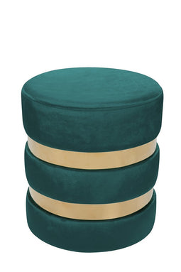 Lalee Avenue Stool Novalie 210 Petrol (LxWxH) Ø 37 x 41.5 cm