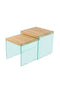 Lalee Avenue Side table North 110 set of 2 natural / clear