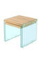Lalee Avenue Side table North 110 set of 2 natural / clear