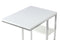 Lalee Avenue Side table Lucilla 110 white / silver