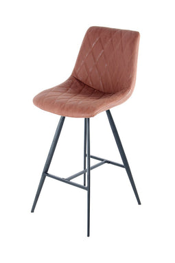 Lalee Avenue Bar chair Frances 425 set of 2 dark brown / black (LxWxH) 57.5 x 47.5 x 107 cm