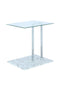 Lalee Avenue Side table Julius 225 Transparent / Chrome / White Marble