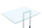 Lalee Avenue Side table Julius 225 Transparent / Chrome / White Marble