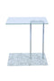Lalee Avenue Side table Julius 225 Transparent / Chrome / White Marble