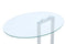 Lalee Avenue Side table Julius 275 Transparent / Chrome / White Marble