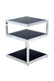 Lalee Avenue Side table Cubo 125 black / chrome