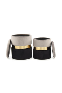 Lalee Avenue Stool Zora 125 set of 2 (LxWxH) Ø 31.5 / 36 x 38 / 44 cm