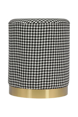 Lalee Avenue Stool Nona 525 black / white / gold (LxWxH) Ø 36 x 44 cm