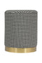Lalee Avenue Stool Nona 525 black / white / gold (LxWxH) Ø 36 x 44 cm